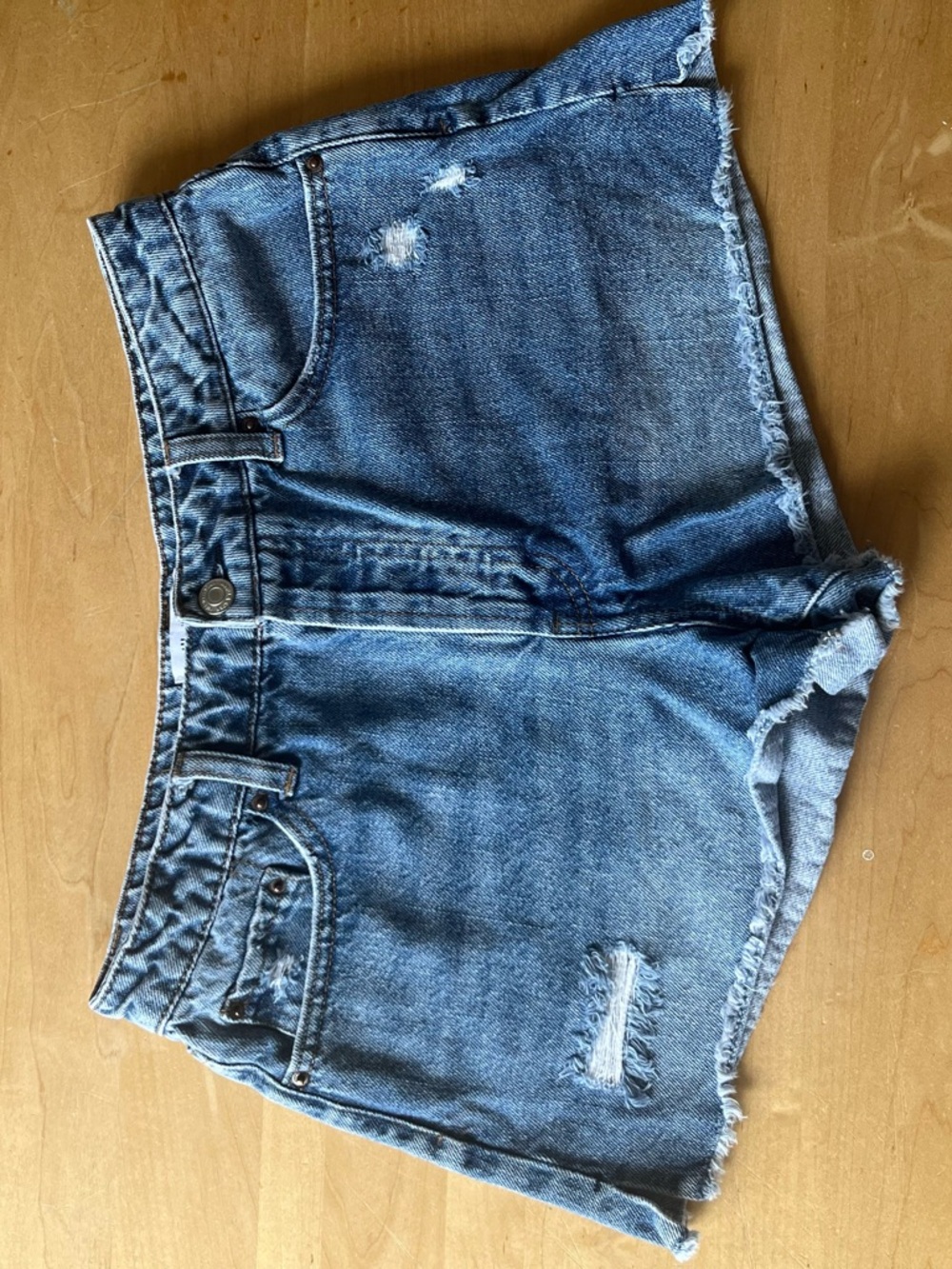 Vanilla Star Distressed Blue Denim Cutoff Shorts